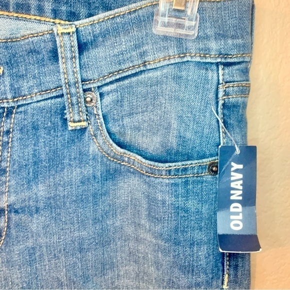 NWT Old Navy Jeans Sz 4 The Flirt Blue Denim Cotton Spandex Bootcut Faded Wash - Picture 7 of 16